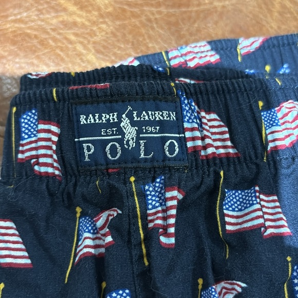 Polo by Ralph Lauren Lounge Pajama Pants Men’s XL Navy w/ American Flags - Picture 2 of 7